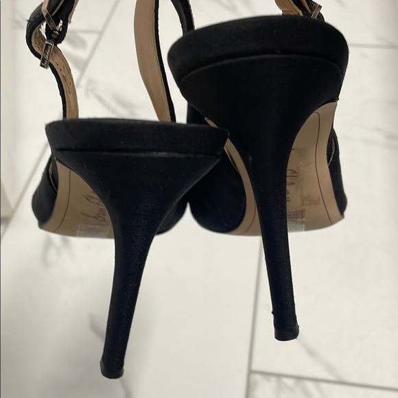 Sam Edelman Black satin fabric Heels Elegant Slingback - Picture 4 of 7